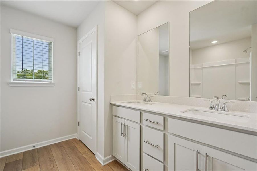 Furnished interior view inside a new home in Westmont Preserve, Powder Springs (Image 9).