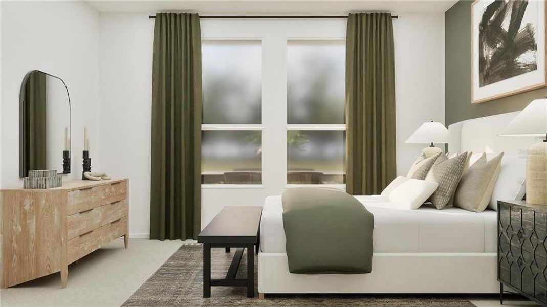 Furnished interior view inside a new home in Wellness Ridge: Eventide Collection, Clermont (Image 20). Furnished interior view inside a new home in Wellness Ridge: Eventide Collection, Clermont (Image 20).