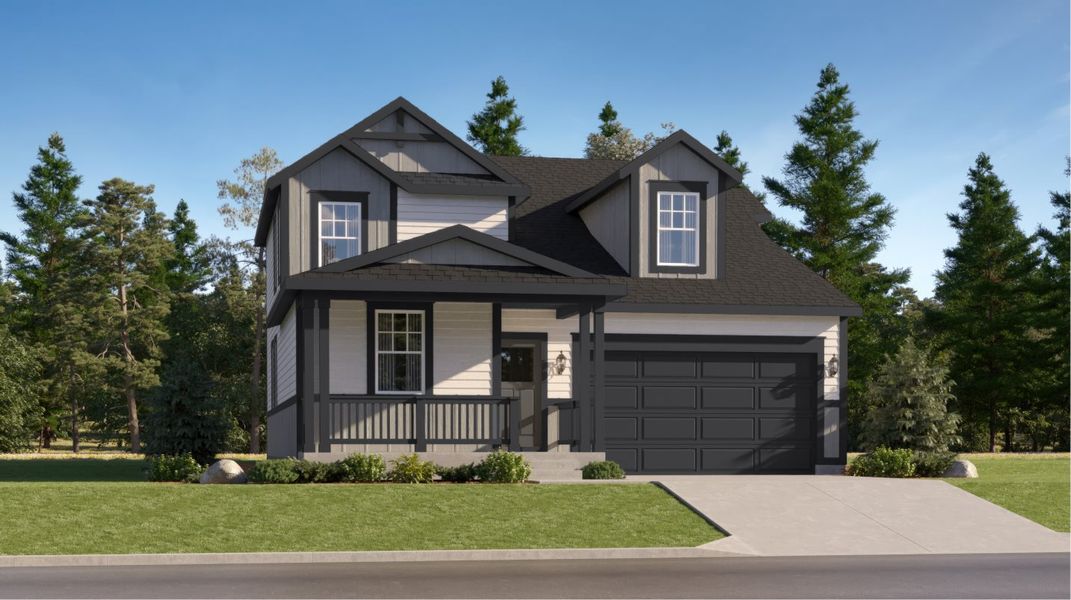 Front exterior of a home in the Independence: The Innovative Collection community, located in Elizabeth, CO (Image 1). Front exterior of a home in the Independence: The Innovative Collection community, located in Elizabeth, CO (Image 1).