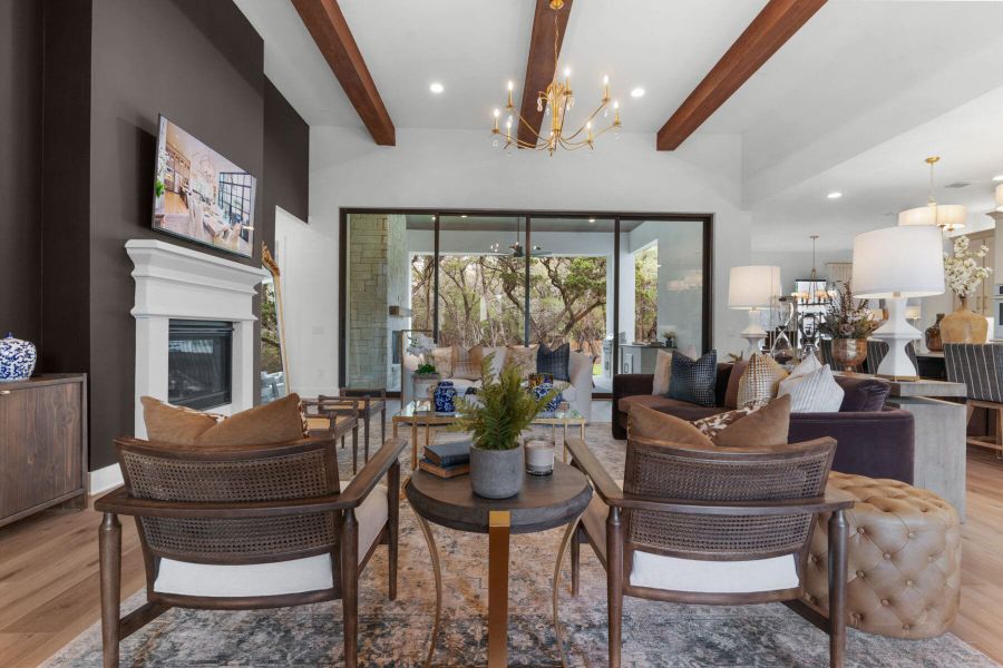 Furnished interior view inside a new home in Enchanted Bluff, Garden Ridge (Image 7). Furnished interior view inside a new home in Enchanted Bluff, Garden Ridge (Image 7).