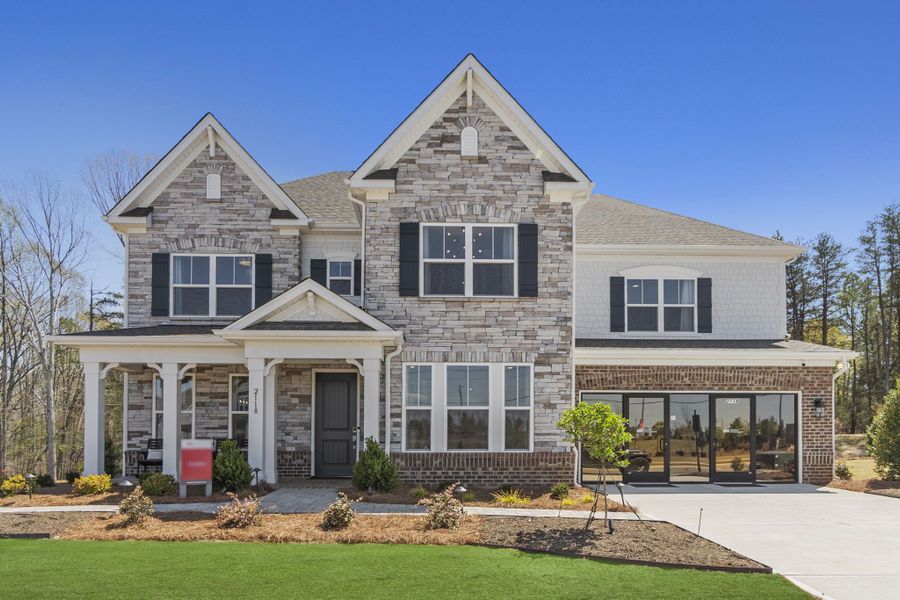 Representative exterior photo of a completed home built from the London by Taylor Morrison in Tramore, Harrisburg, NC (Image 26).