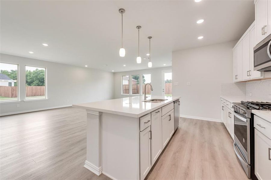 Furnished interior view inside a new home in Creekside of Crowley, Crowley (Image 4). Furnished interior view inside a new home in Creekside of Crowley, Crowley (Image 4).