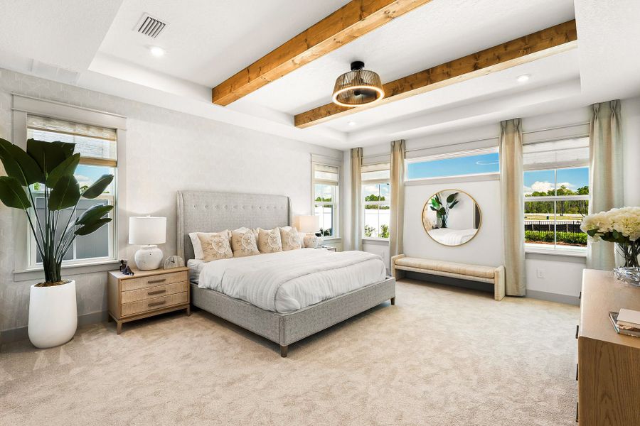 Furnished interior view inside a new home in Breakfast Point East, Panama City Beach (Image 20).