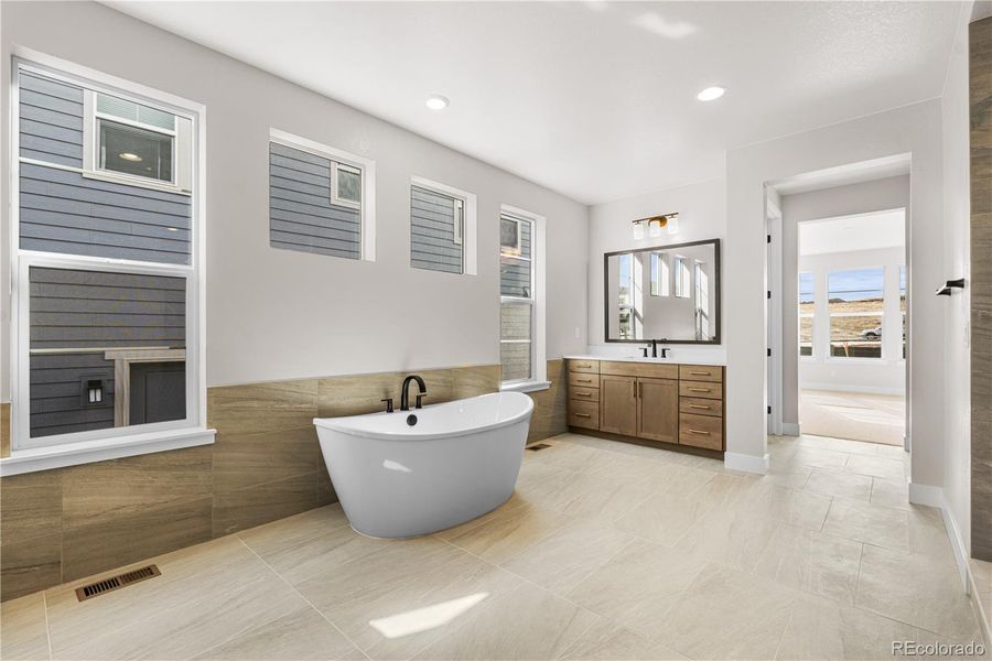 Furnished interior view inside a new home in Luxe at The Canyons, Castle Pines (Image 35).