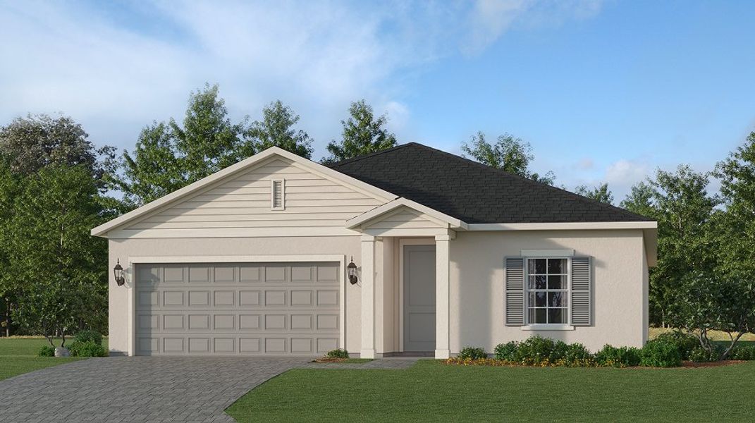 Front exterior of a new home in Seagrove, Fort Pierce, FL, highlighting curb appeal (Image 1). Front exterior of a new home in Seagrove, Fort Pierce, FL, highlighting curb appeal (Image 1).