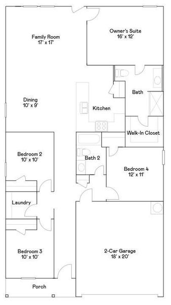 2D floor plan layout of this home in Sila, Huffman, TX (Image 2).