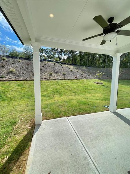 Exterior details and patio area of a home in Hopewell Reserve: Hopewell - 40' Value, Cumming (Image 3). Exterior details and patio area of a home in Hopewell Reserve: Hopewell - 40' Value, Cumming (Image 3).