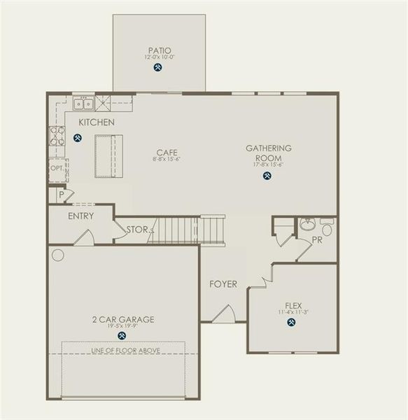 2D floor plan layout of this home in Linden Grove, Powder Springs, GA (Image 3). 2D floor plan layout of this home in Linden Grove, Powder Springs, GA (Image 3).