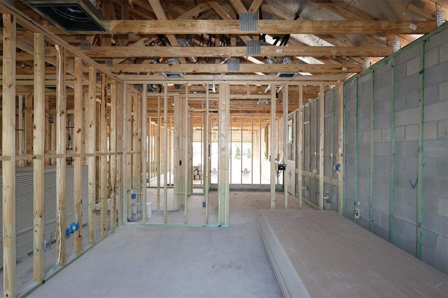 In-progress construction of a new home in Center Lake on the Park, St. Cloud, FL (Image 15).