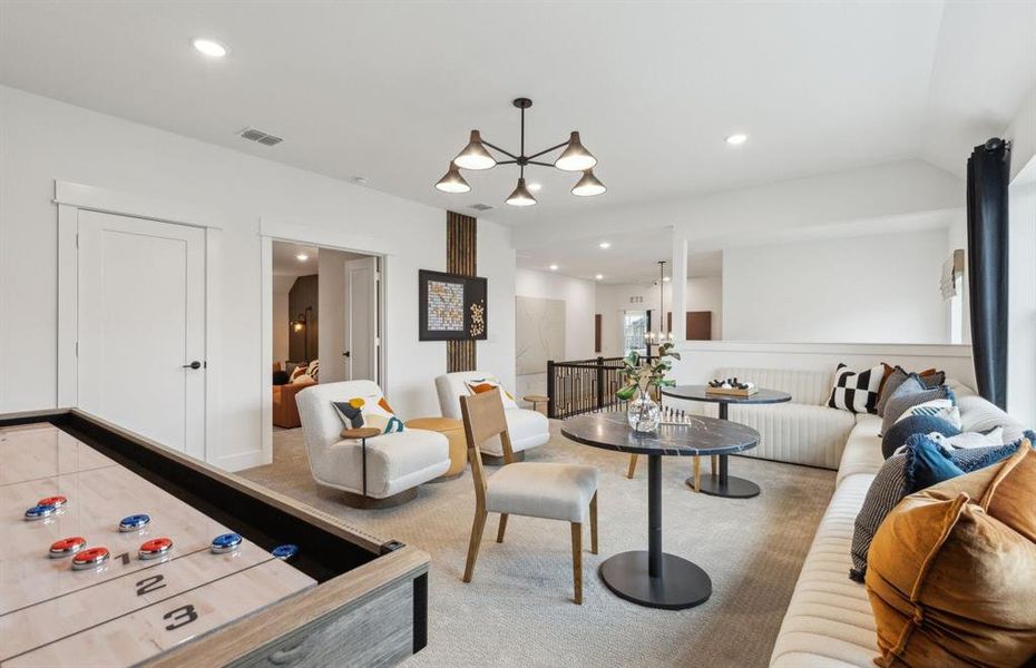 *Model Representation - Spacious game room on second level