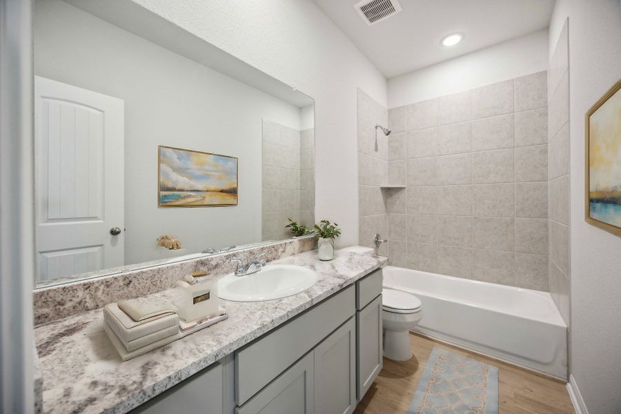 Virtually staged representation of the floor plan. Actual home features, colors, and details may vary. Virtually staged representation of the floor plan. Actual home features, colors, and details may vary.