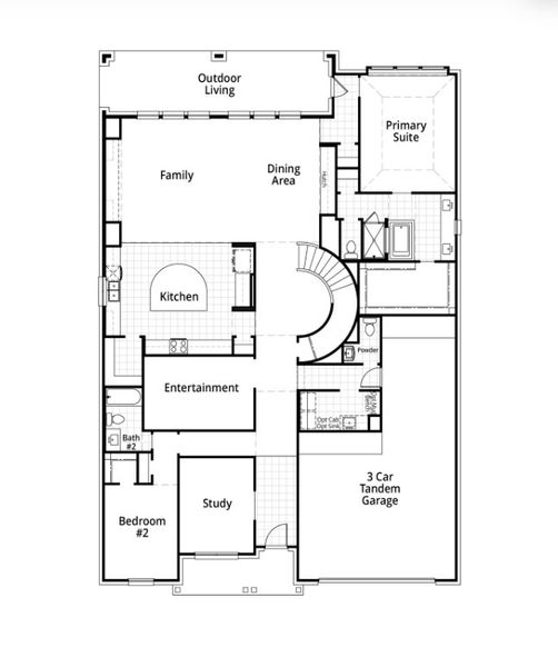 2D floor plan layout for the Telford by Highland Homes in Meraki: 60ft. lots, Forney, TX (Image 5). 2D floor plan layout for the Telford by Highland Homes in Meraki: 60ft. lots, Forney, TX (Image 5).