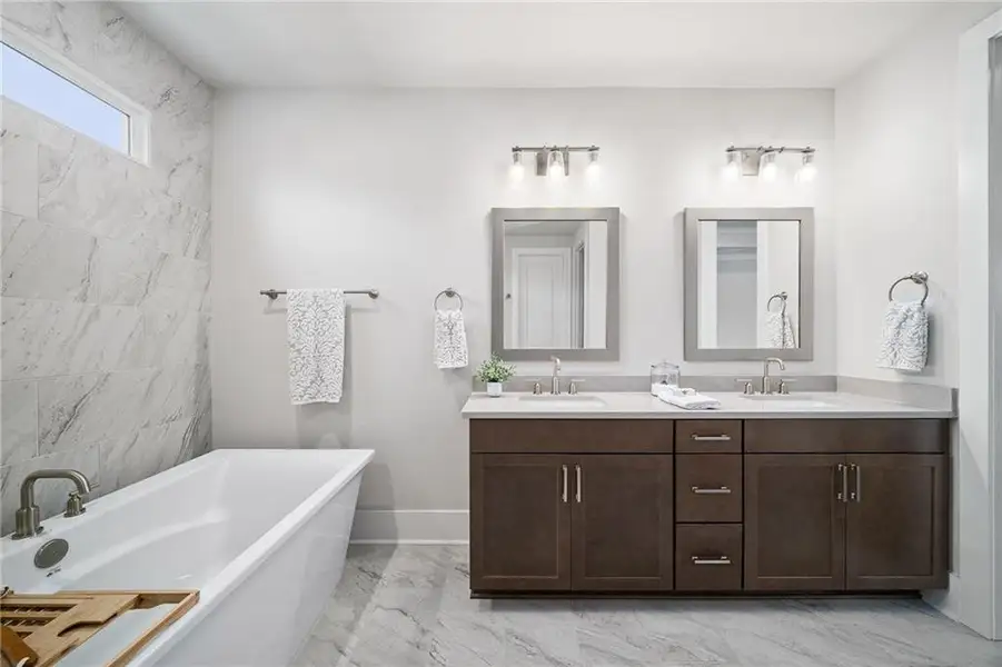 Furnished interior view inside a new home in Manning on the Square, Alpharetta (Image 12).