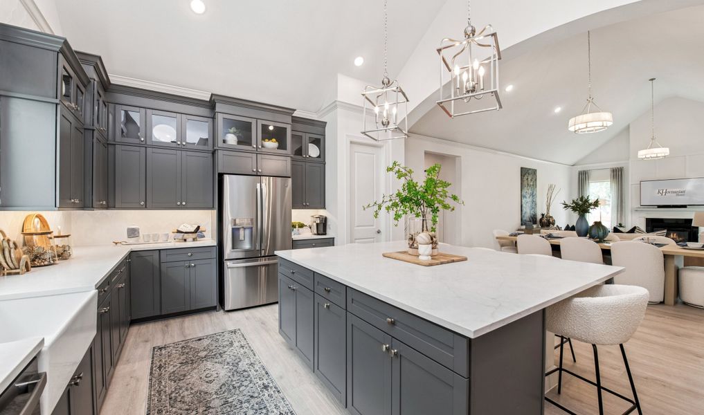Kitchen with spacious central island