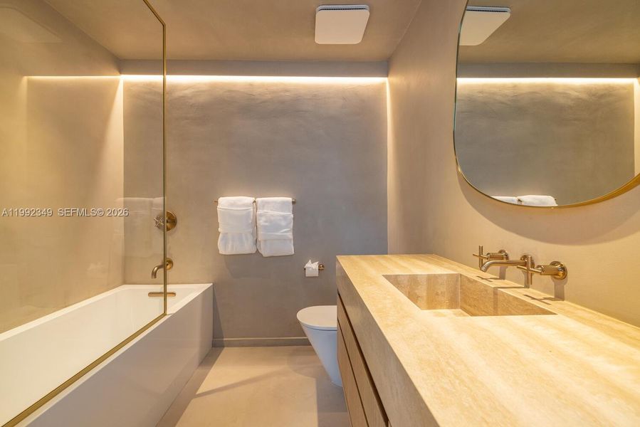 Furnished interior view inside a new home in , Miami Beach (Image 16). Furnished interior view inside a new home in , Miami Beach (Image 16).