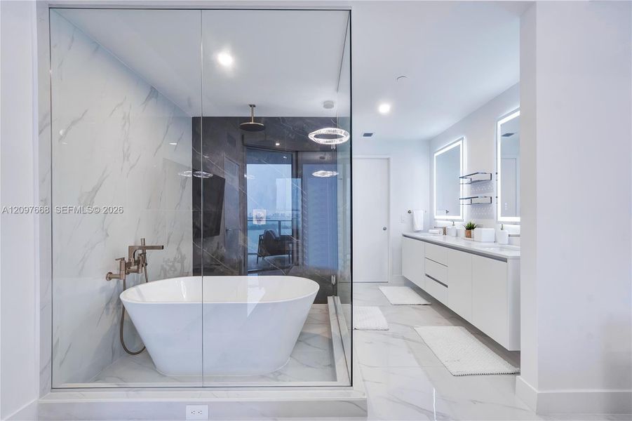 Furnished interior view inside a new home in , Miami (Image 18).