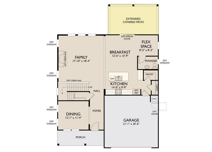 2D floor plan layout of this home in Watson Hill, Summerville, SC (Image 5).