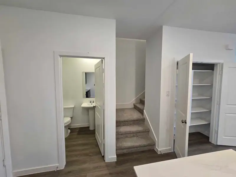Powder Bath, Stairs, and Pantry Construction Progress