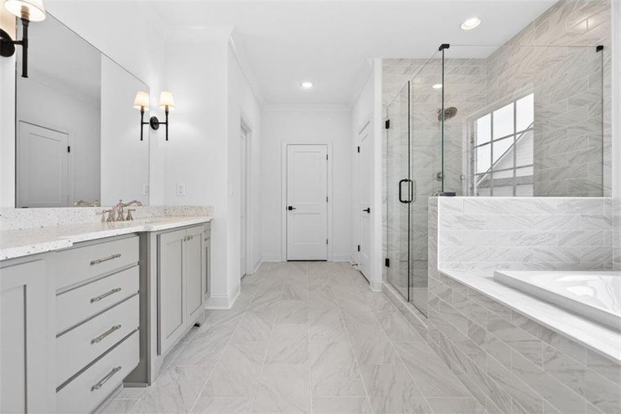 Furnished interior view inside a new home in , Suwanee (Image 21).