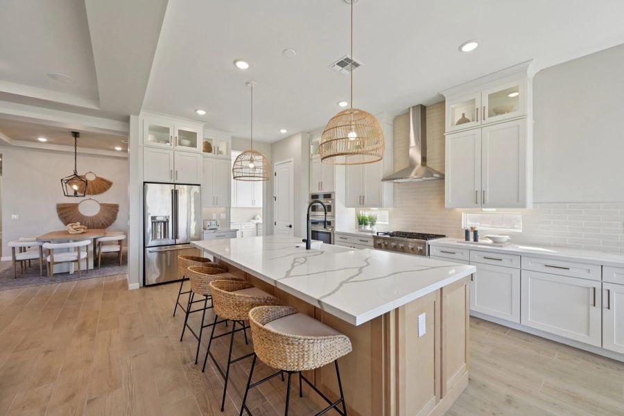 Kitchen with view to dining area