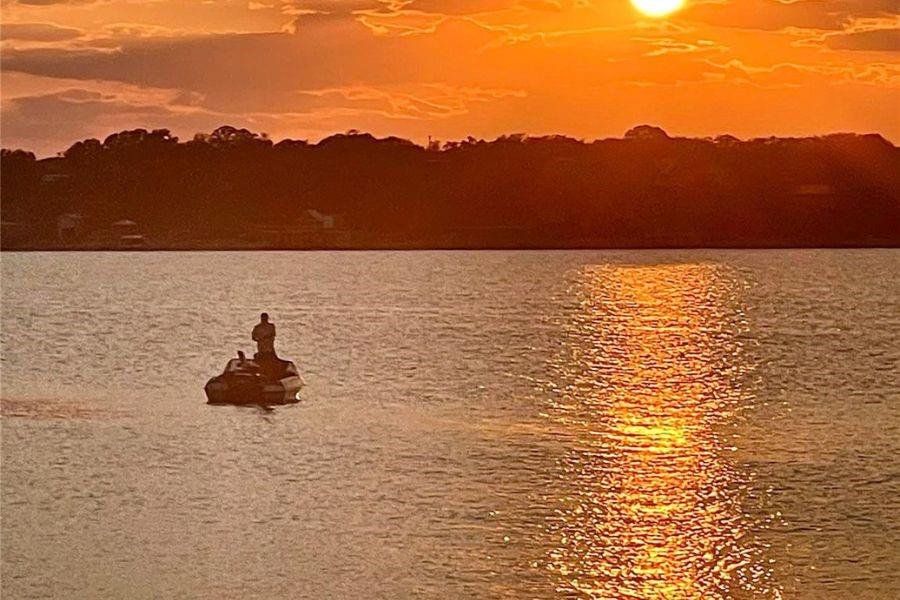 Sunset view over Lake Brownwood