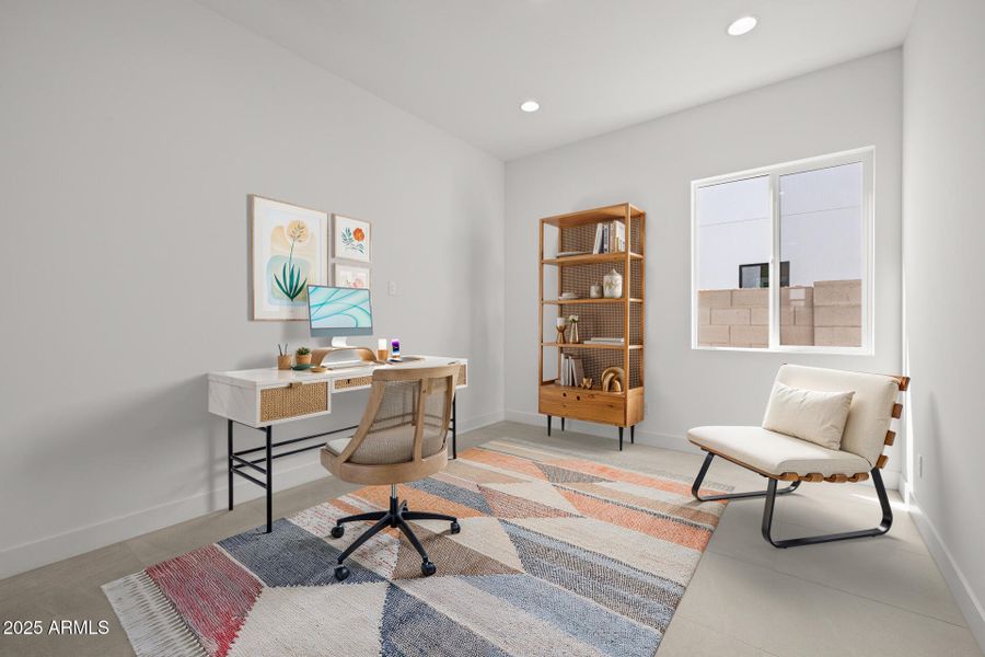 Virtually staged Office