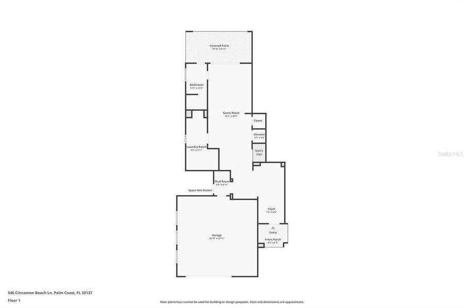 2D floor plan layout of this home in , Palm Coast, FL (Image 7).