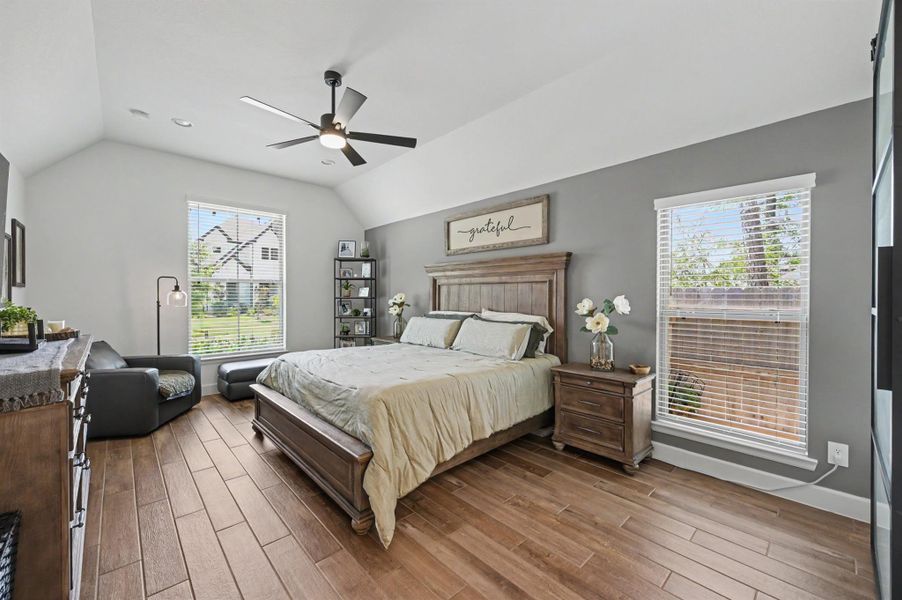 To the left of the entry is this space that was created from two small bedrooms. This room measures 12 x 19, which makes this a perfect multigenerational space. Plenty of room for a sitting area and private from the other bedrooms. To the left of the entry is this space that was created from two small bedrooms. This room measures 12 x 19, which makes this a perfect multigenerational space. Plenty of room for a sitting area and private from the other bedrooms.