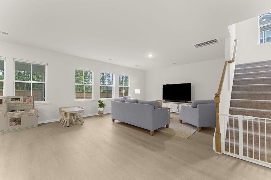 Furnished interior view inside a new home in , Summerville (Image 9). Furnished interior view inside a new home in , Summerville (Image 9).