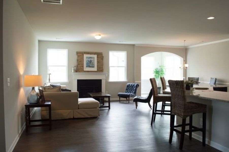 Representative furnished interior of a home built from the Poplar by Piedmont Residential in Falls Creek, Flowery Branch (Image 4).