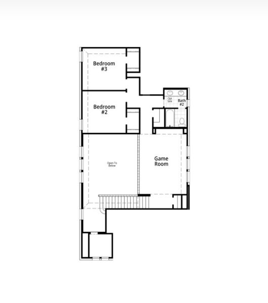 2D floor plan layout for the Everleigh by Highland Homes in Grange, Katy, TX (Image 24).