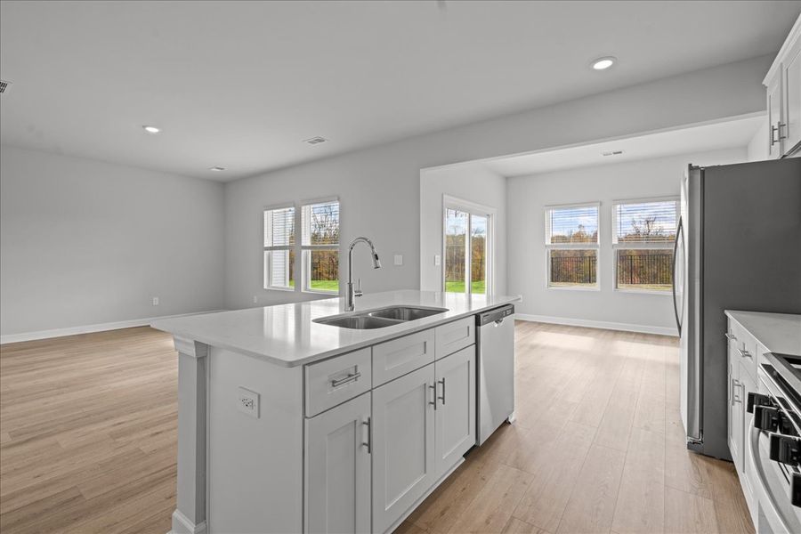 Furnished interior view inside a new home in Pleasant Brook, Piedmont (Image 4). Furnished interior view inside a new home in Pleasant Brook, Piedmont (Image 4).