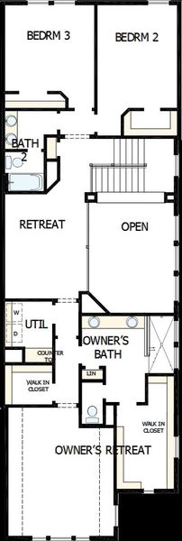 2D floor plan layout of this home in Walsh Cottage, Fort Worth, TX (Image 3). 2D floor plan layout of this home in Walsh Cottage, Fort Worth, TX (Image 3).