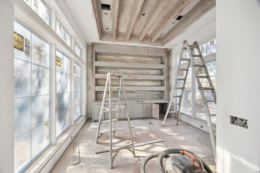 In-progress construction of a new home in , West University Place, TX (Image 22).