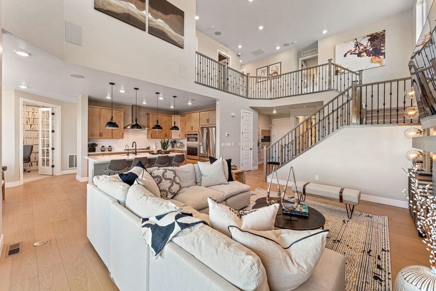 Representative furnished interior of a home built from the Roxborough by Taylor Morrison in Trailstone, Arvada (Image 7).