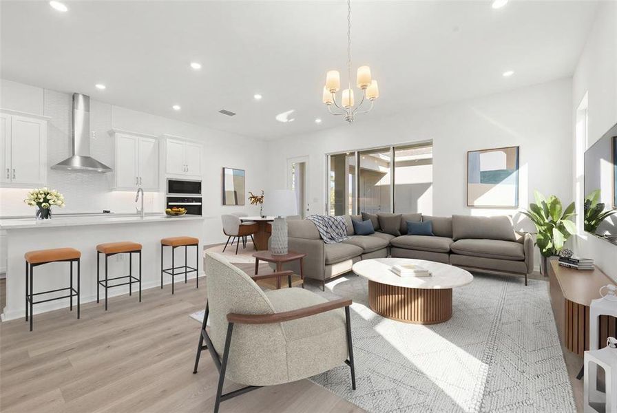 Furnished interior view inside a new home in Serenade at Ovation, Winter Garden (Image 7).