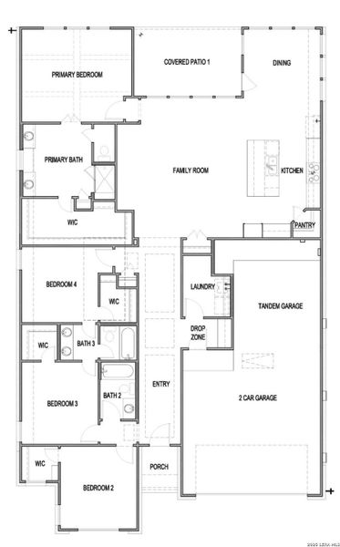2D floor plan layout of this home in Foxbrook, Cibolo, TX (Image 3). 2D floor plan layout of this home in Foxbrook, Cibolo, TX (Image 3).
