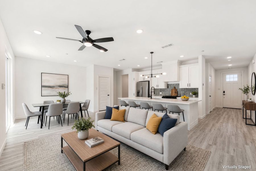 Furnished interior view inside a new home in Woodbridge Townhomes, Wylie (Image 13).