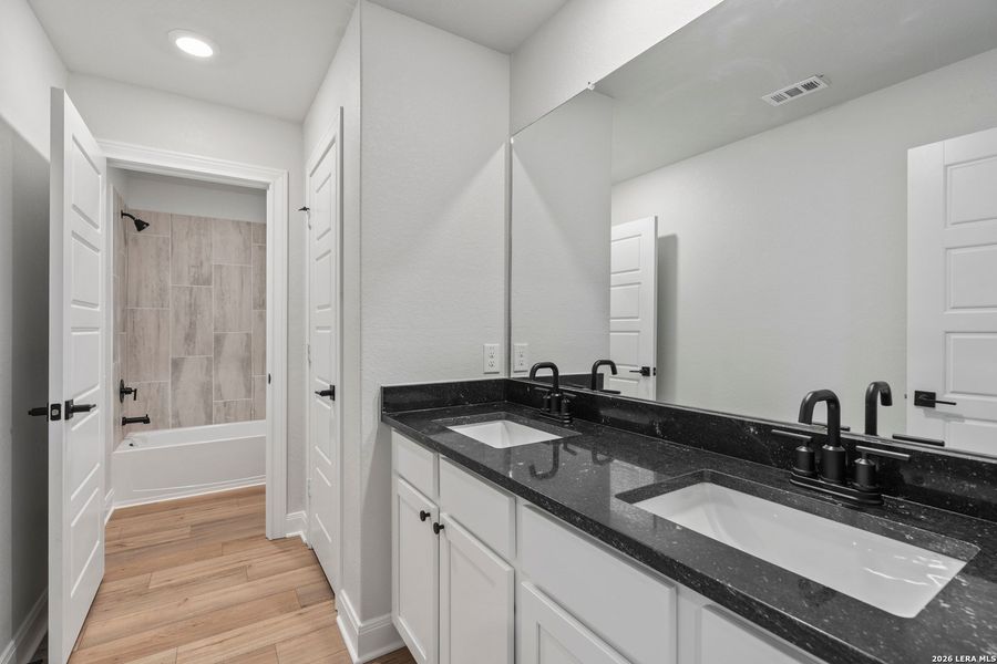 Furnished interior view inside a new home in Hightop Ridge, Converse (Image 7). Furnished interior view inside a new home in Hightop Ridge, Converse (Image 7).