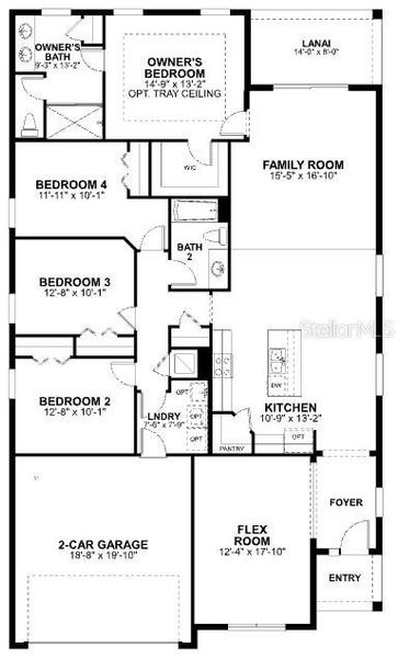 2D floor plan layout of this home in Center Lake on the Park, St. Cloud, FL (Image 2). 2D floor plan layout of this home in Center Lake on the Park, St. Cloud, FL (Image 2).