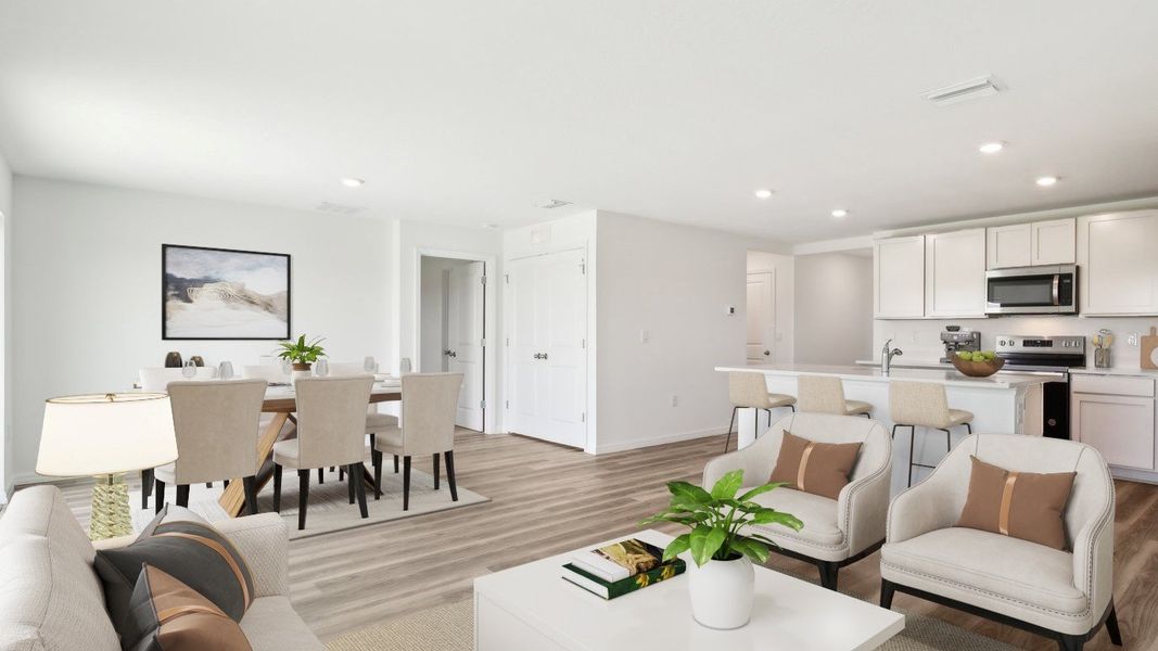 Representative furnished interior of a home built from the ARCHER II by D.R. Horton in Rye Crossing, Parrish (Image 5).