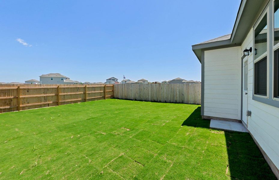 Exterior details and patio area of a home in Sonterra, Jarrell (Image 20). Exterior details and patio area of a home in Sonterra, Jarrell (Image 20).