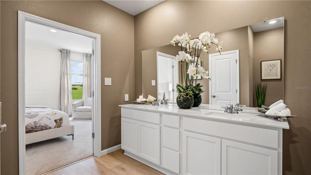Furnished interior view inside a new home in Wellness Ridge, Clermont (Image 26). Furnished interior view inside a new home in Wellness Ridge, Clermont (Image 26).