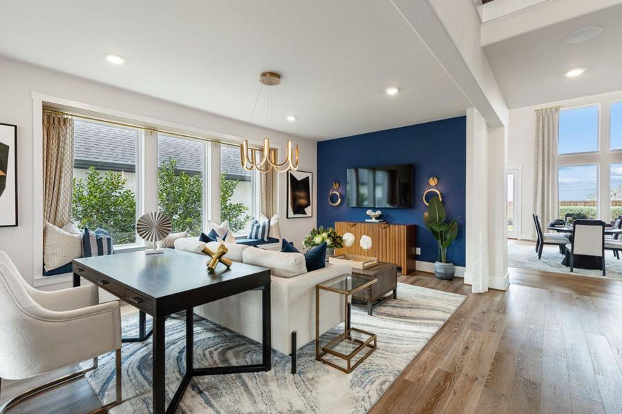 Furnished interior view inside a new home in Heath Golf & Yacht Club, Heath (Image 4).