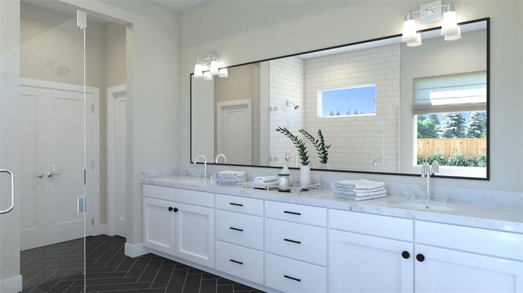 Furnished interior view inside a new home in Chatham Reserve, Providence Village (Image 10).