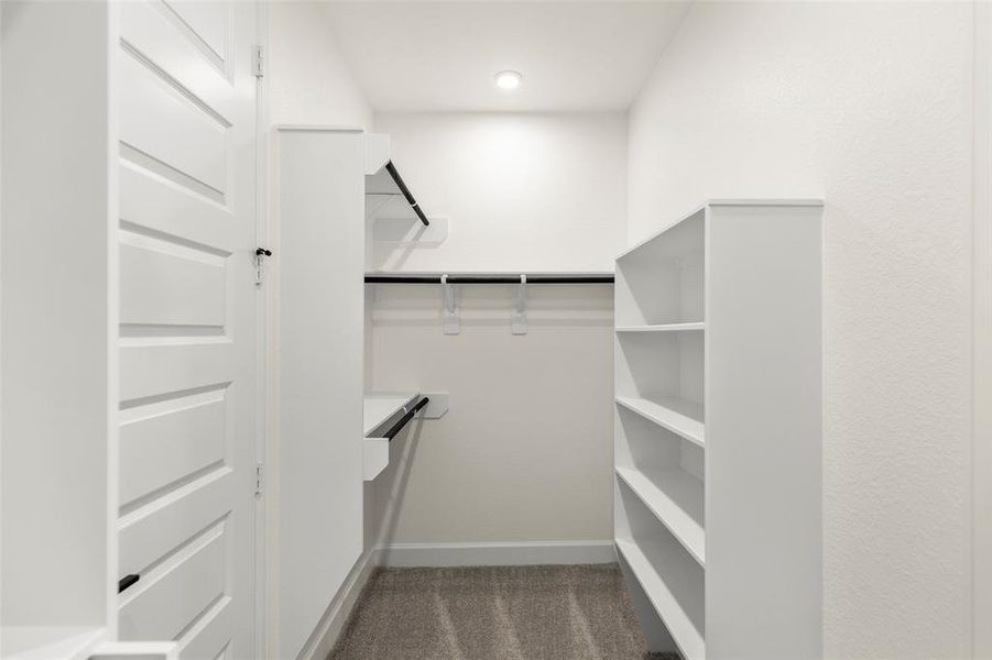 Amazing Built-in Shelves and Storage Space in this Primary Walk-in Closet