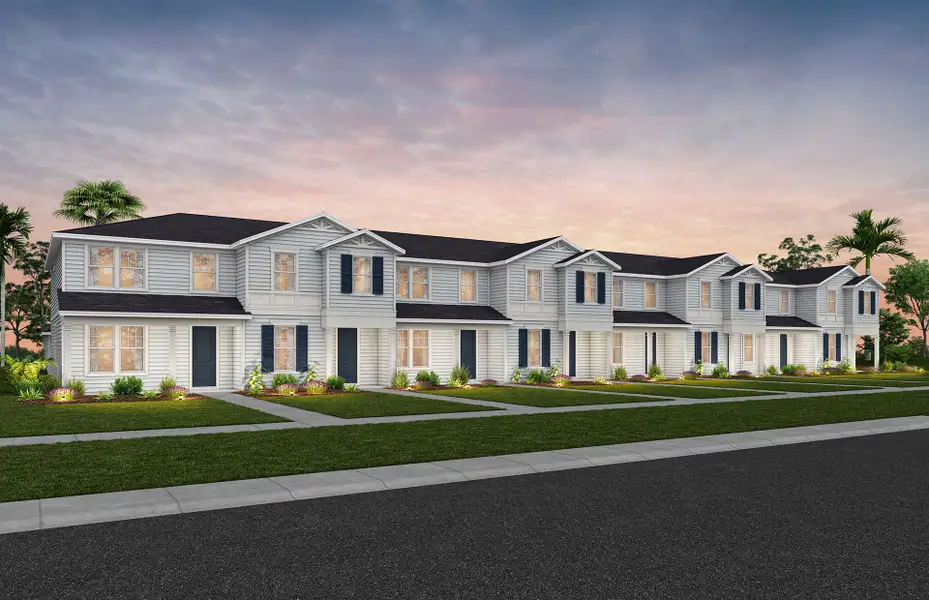 Representative exterior photo of a completed home built from the Trailwood - Interior Unit by Pulte Homes in Silverleaf Oaks, Winter Garden, FL (Image 15).