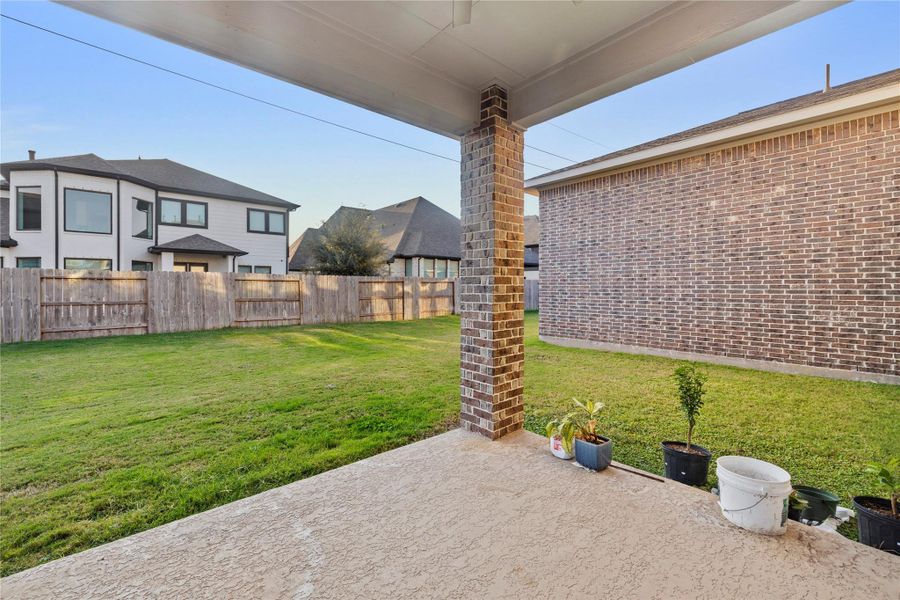 Exterior details and patio area of a home in Fulbrook On Fulshear Creek 60', Fulshear (Image 24). Exterior details and patio area of a home in Fulbrook On Fulshear Creek 60', Fulshear (Image 24).