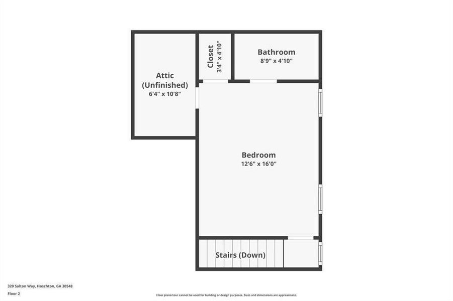 2D floor plan layout of this home in , Hoschton, GA (Image 6).