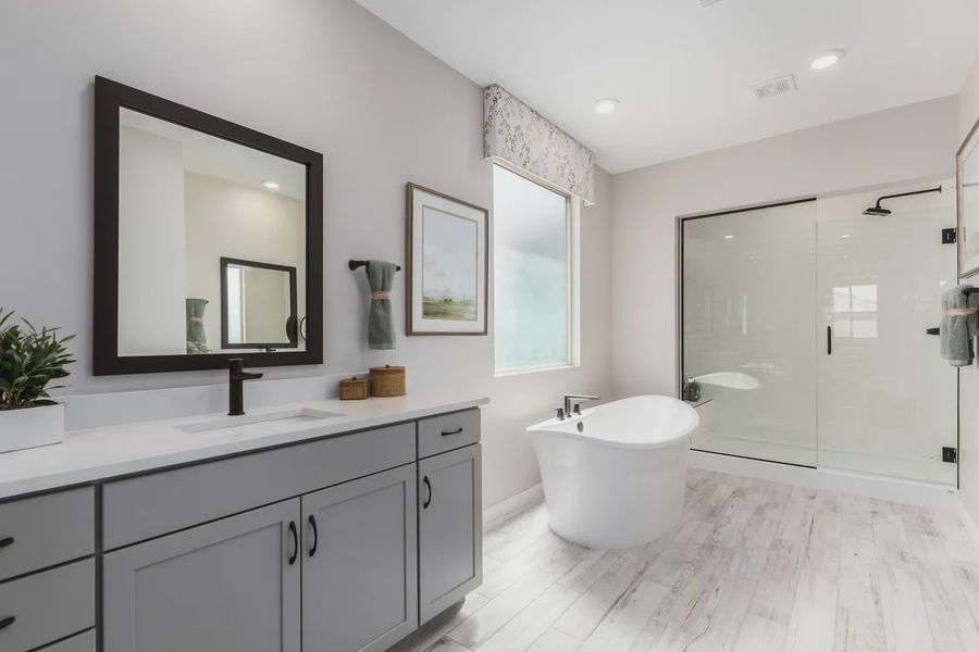 Representative furnished interior of a home built from the 2326 by Elliott Homes in Acacia at Santana, Yuma (Image 32).